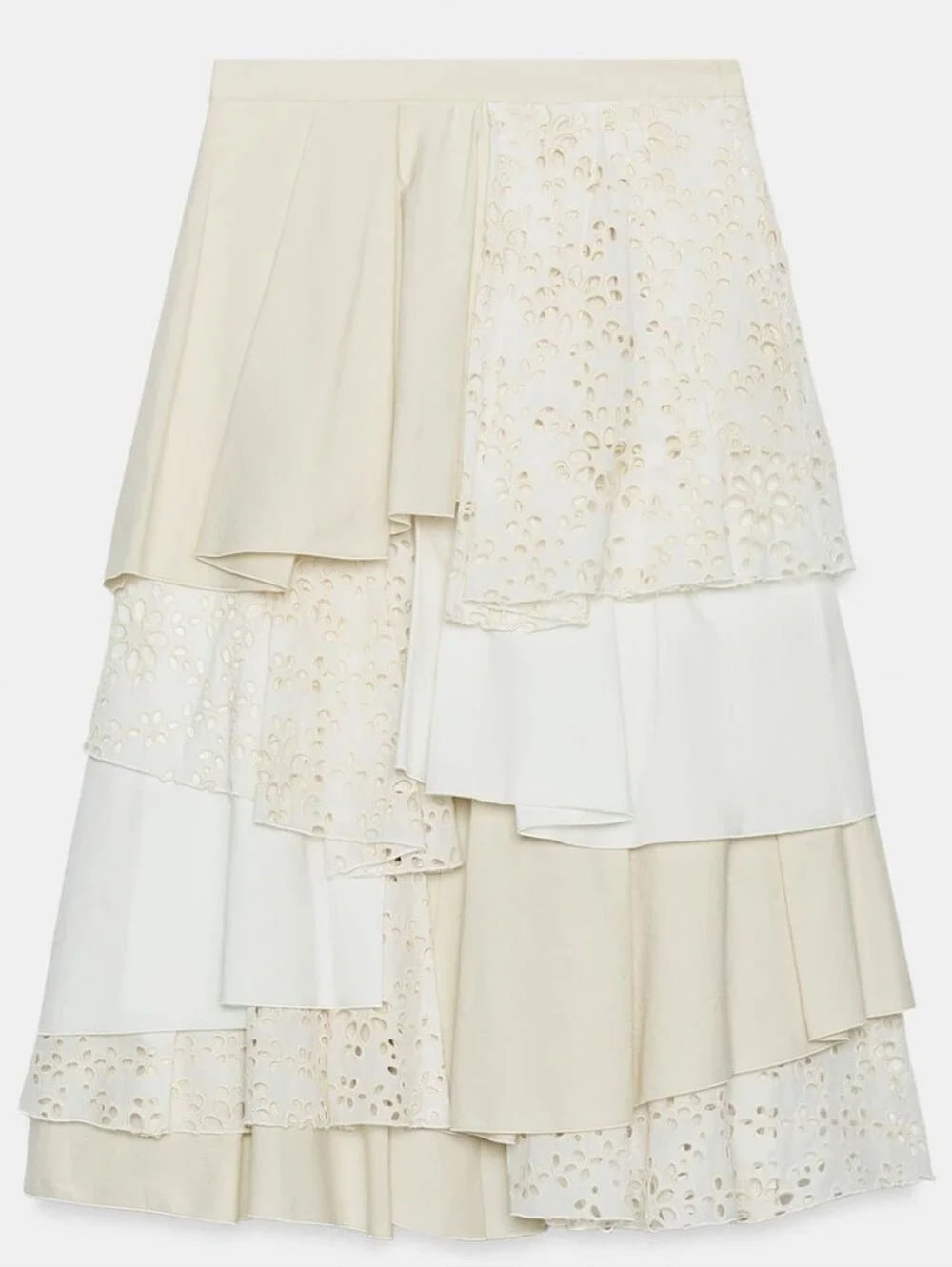 ZARA ZW COLLECTION LIMITED EDITION PATCHWORK MIDI SKIRT